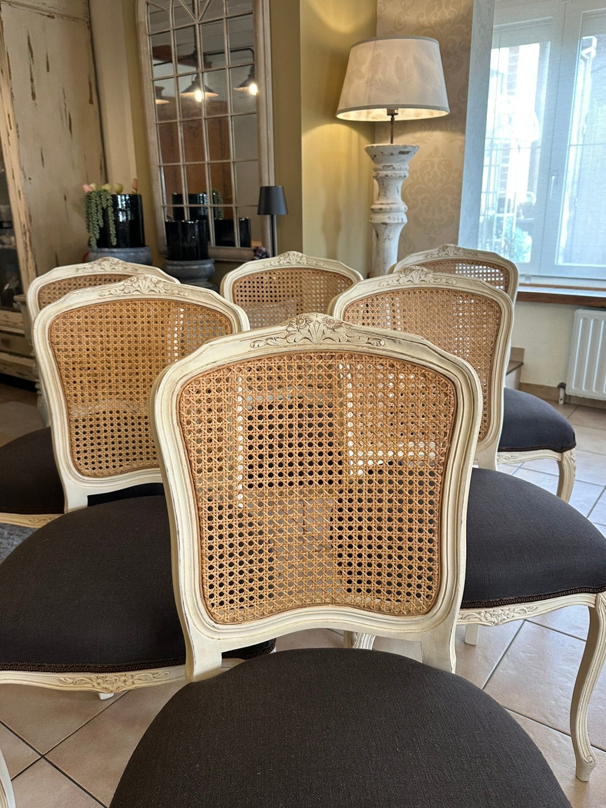Landelijke massieve eiken stoelen  ( flamant ), Huis en Inrichting, Ophalen, Zo goed als nieuw