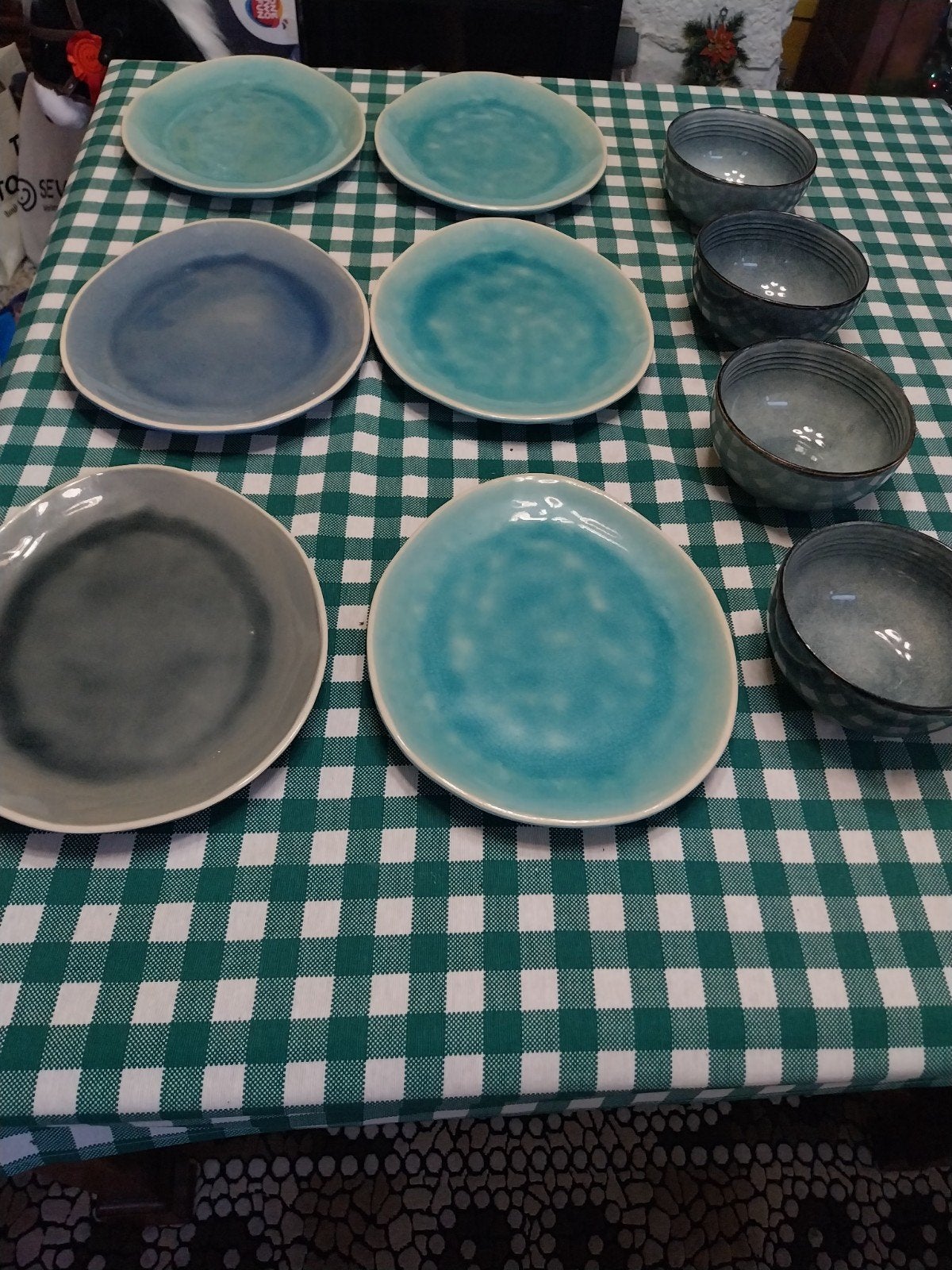 6 assiettes ovales Jewel + 4 bols, Enlèvement