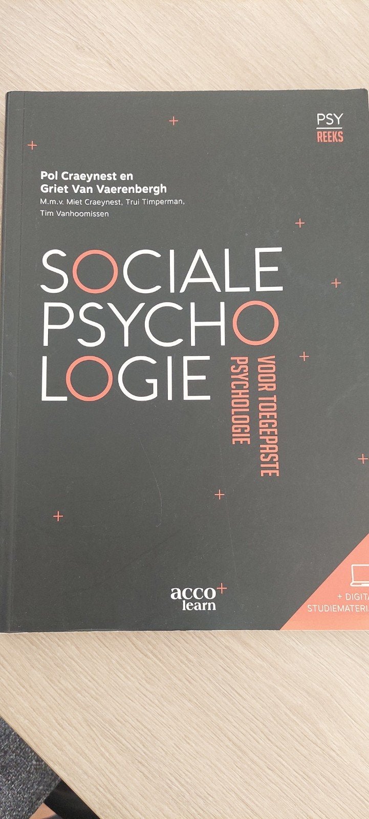 Sociale Psychologie voor toegepaste psychologie, Ophalen of Verzenden, Sociale psychologie, Trui Timperman; Griet Van Vaerenbergh; Tim Vanhoomissen; Miet...