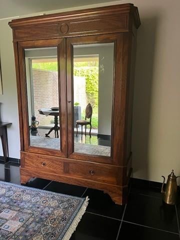 prachtige antieke spiegel kast - garderobe, Antiek en Kunst, Antiek | Meubels | Kasten, Ophalen