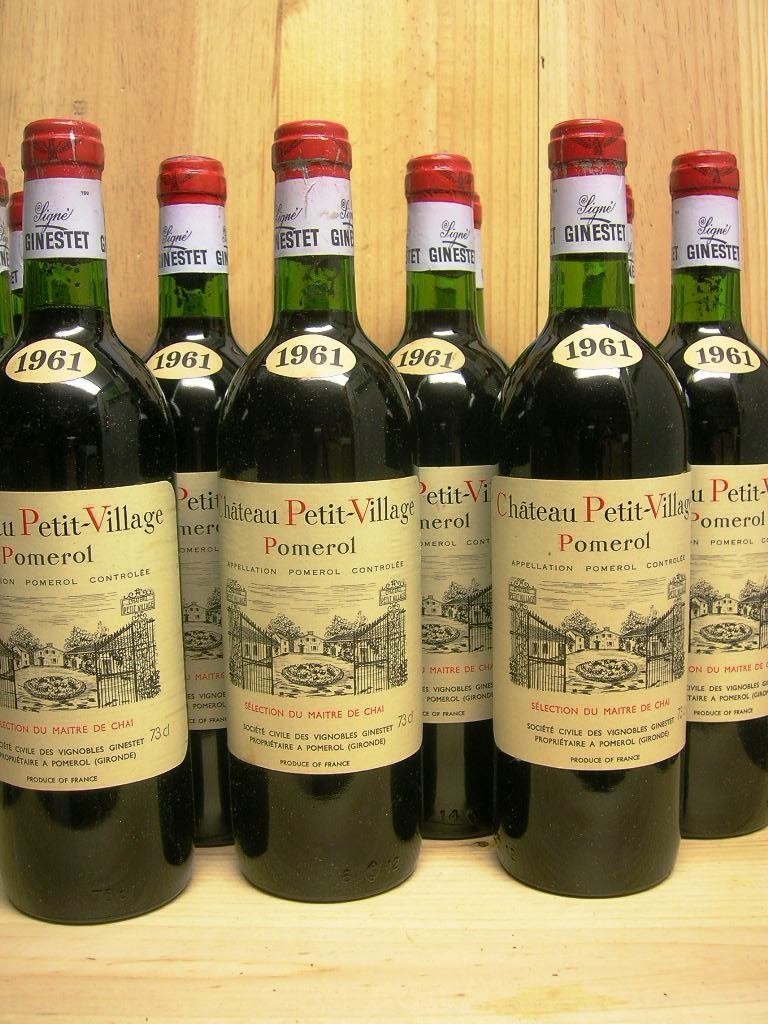 1x CH. PETIT VILLAGE, Pomerol 1961, Collections, Enlèvement ou Envoi, Comme neuf, Vin rouge