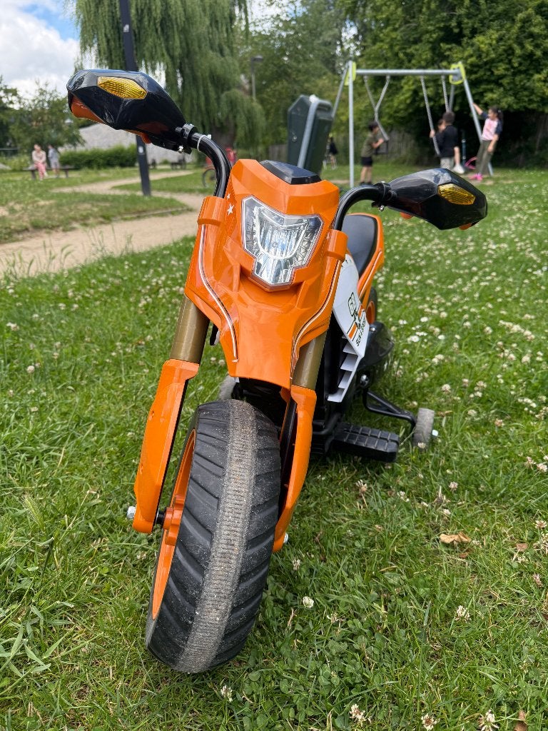 Sun & Sport Elektrische Kindermotor 6V – Oranje Crossmotor, Ophalen, Zo goed als nieuw, Motor, Overige merken