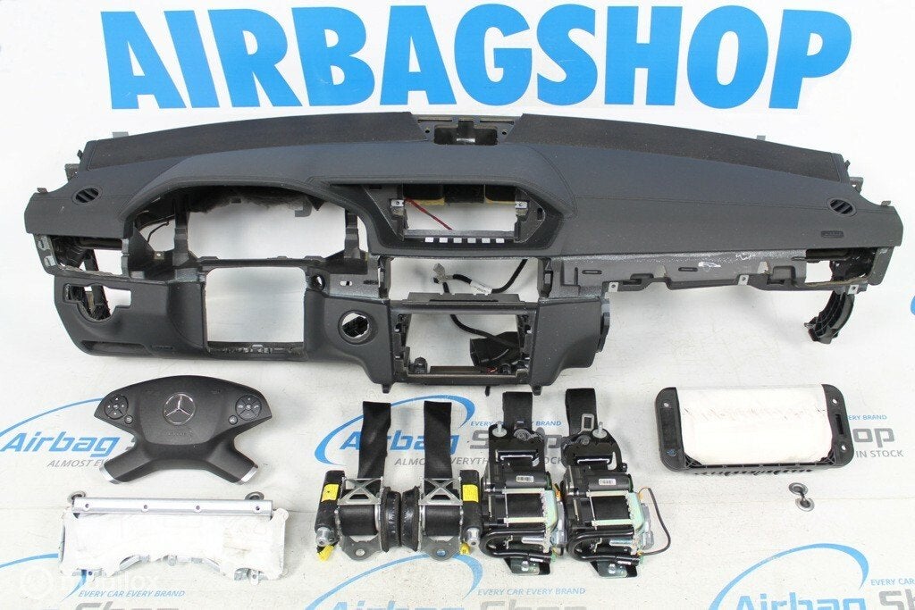 Airbag kit Tableau de bord cuir noir Mercedes E klasse W212, Enlèvement ou Envoi, Utilisé