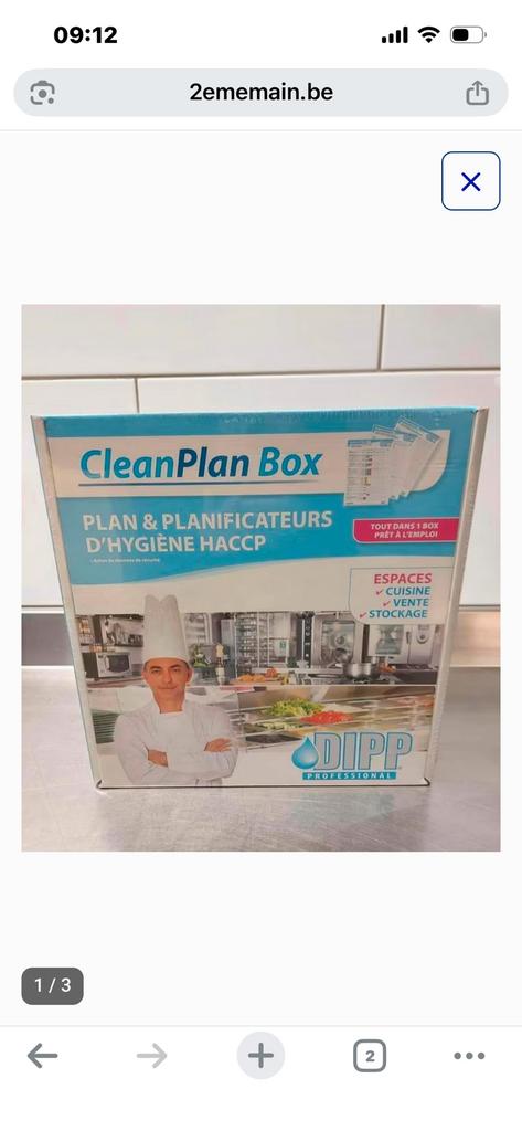 Clean plan box professionnel, Enlèvement ou Envoi, Boulangerie et Pâtisserie