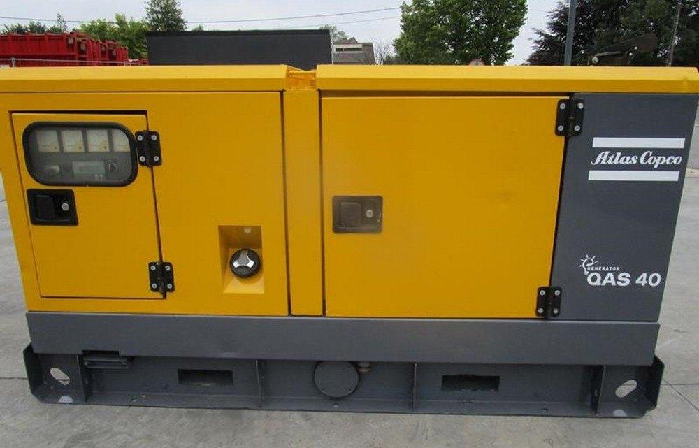 Atlas Copco QAS 40 - 40 kVA Groupe électrogène - 10 heures, Doe-het-zelf en Bouw, Aggregaten, Ophalen of Verzenden, Zo goed als nieuw