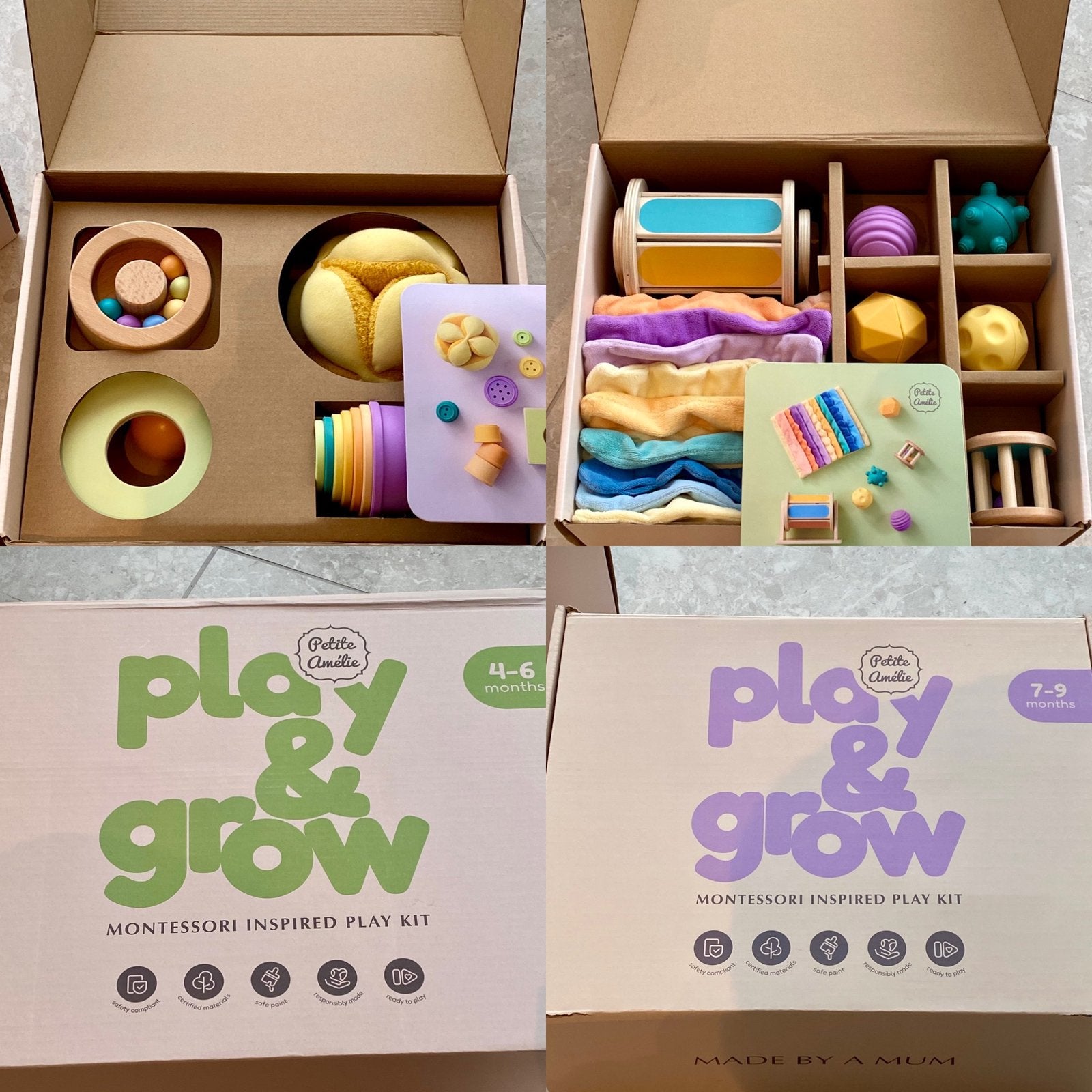 Petite Amélie Play & Grow Montessori speelgoedboxen (2box), Ophalen, Zo goed als nieuw