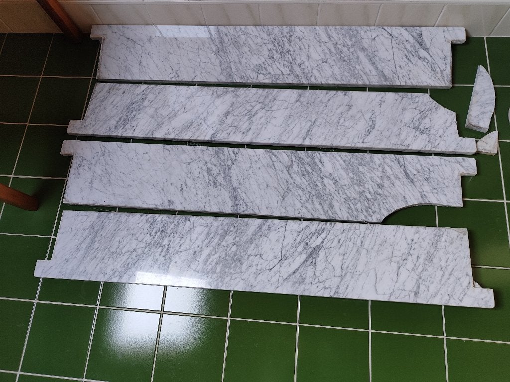 vensterbank wit marmer, Ophalen, Overige materialen, Gebruikt, 100 tot 150 cm