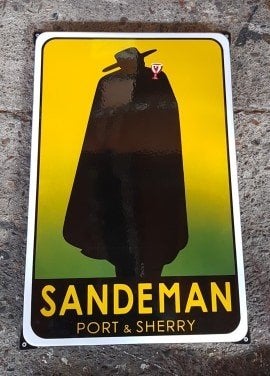 Sandeman mooi zwaar emaillen reclame bord en veel andere, Verzamelen, Merken en Reclamevoorwerpen, Ophalen of Verzenden, Zo goed als nieuw