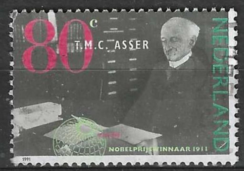 Pays-Bas 1991 - Yvert 1384 - Lauréats du prix Nobel (ST), Envoi, Affranchi