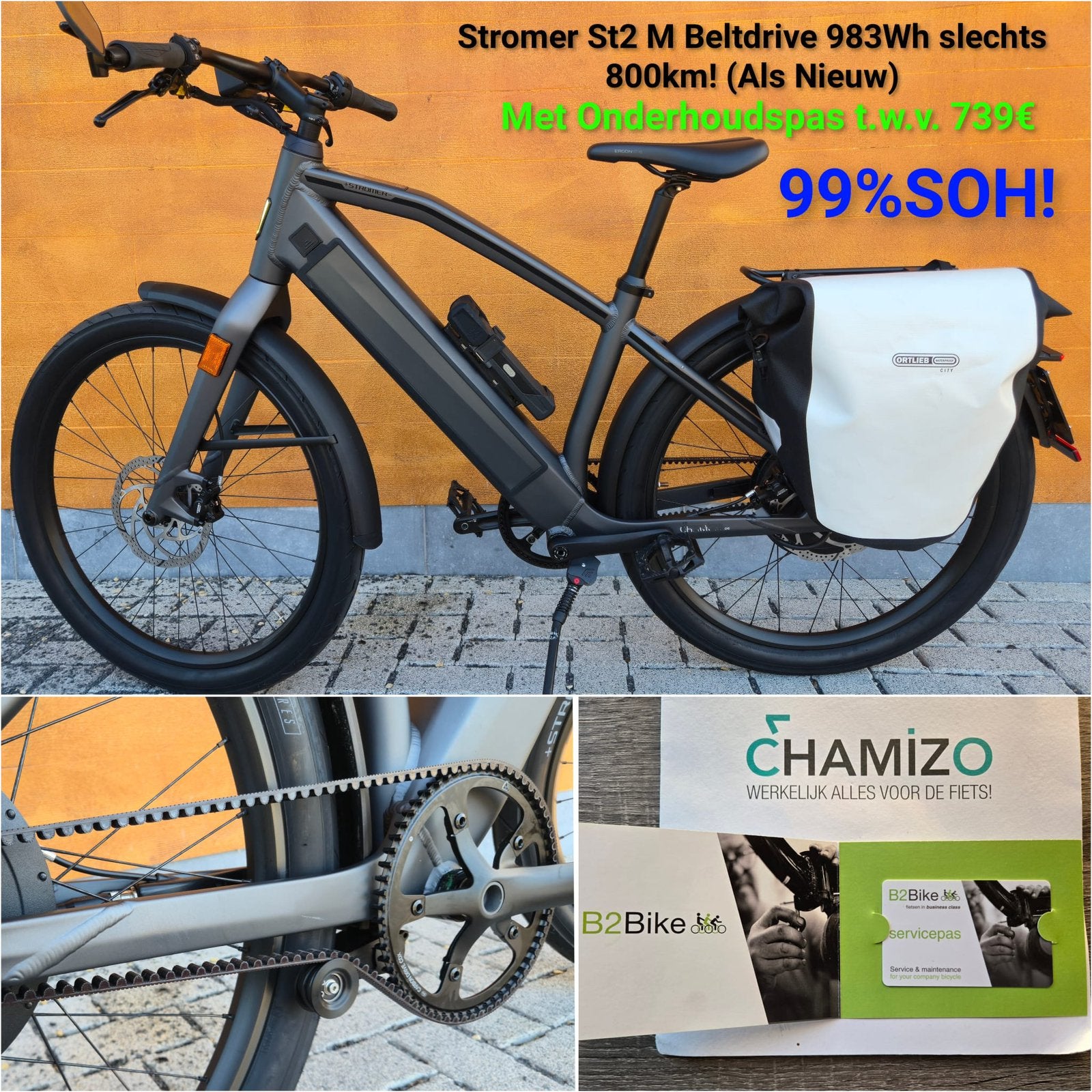 Stromer St2 Riem Grey M 800km 99%SOH speedpedelec, Vélos & Vélomoteurs, 47 à 51 cm, 50 km par batterie ou plus, Comme neuf, Enlèvement