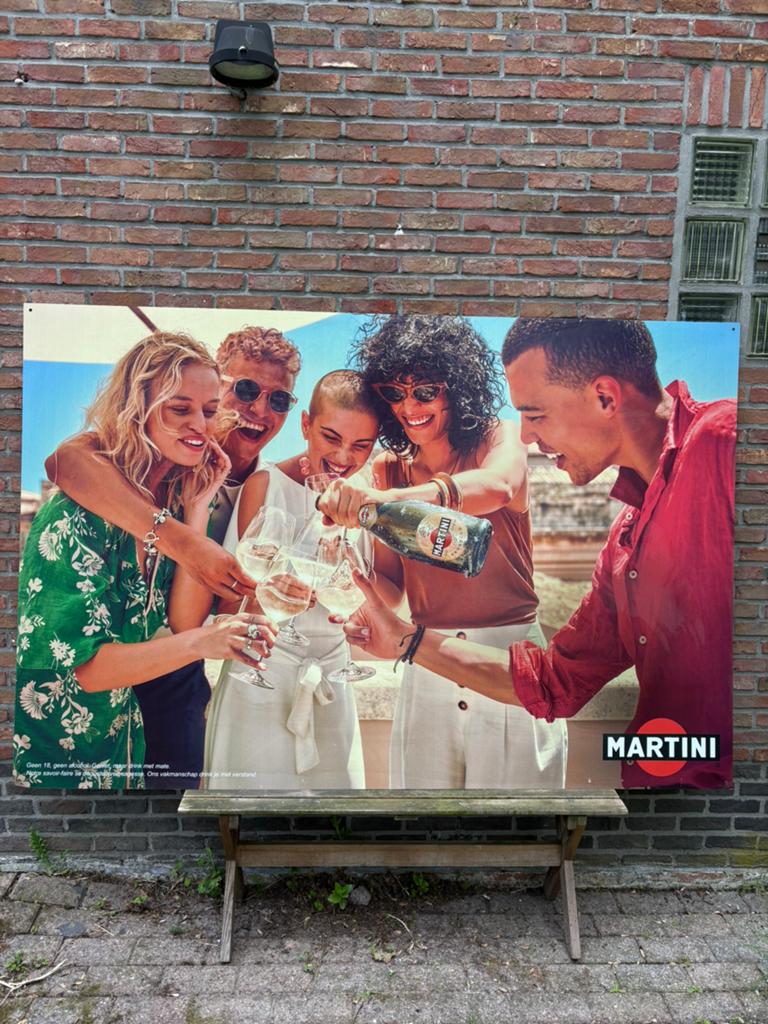 Gigantisch XL Martini Reclamebord – 210 x 140 cm Blikvanger!, Ophalen, Zo goed als nieuw, Reclamebord