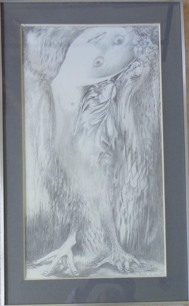 ROEL D'HAESE / BELLE DE NUIT / ORIGINEEL / 87x52cm / KADER, Antiek en Kunst, Ophalen
