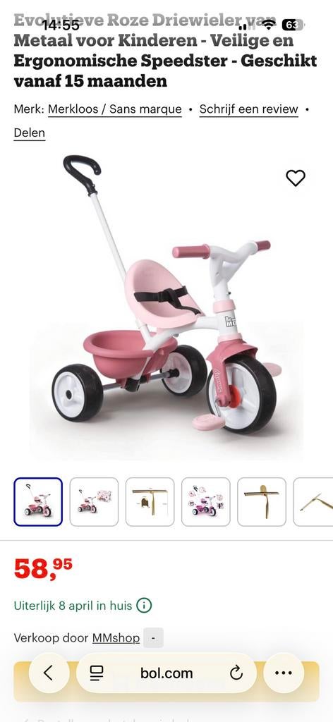 Peuter fiets, Enlèvement, Comme neuf