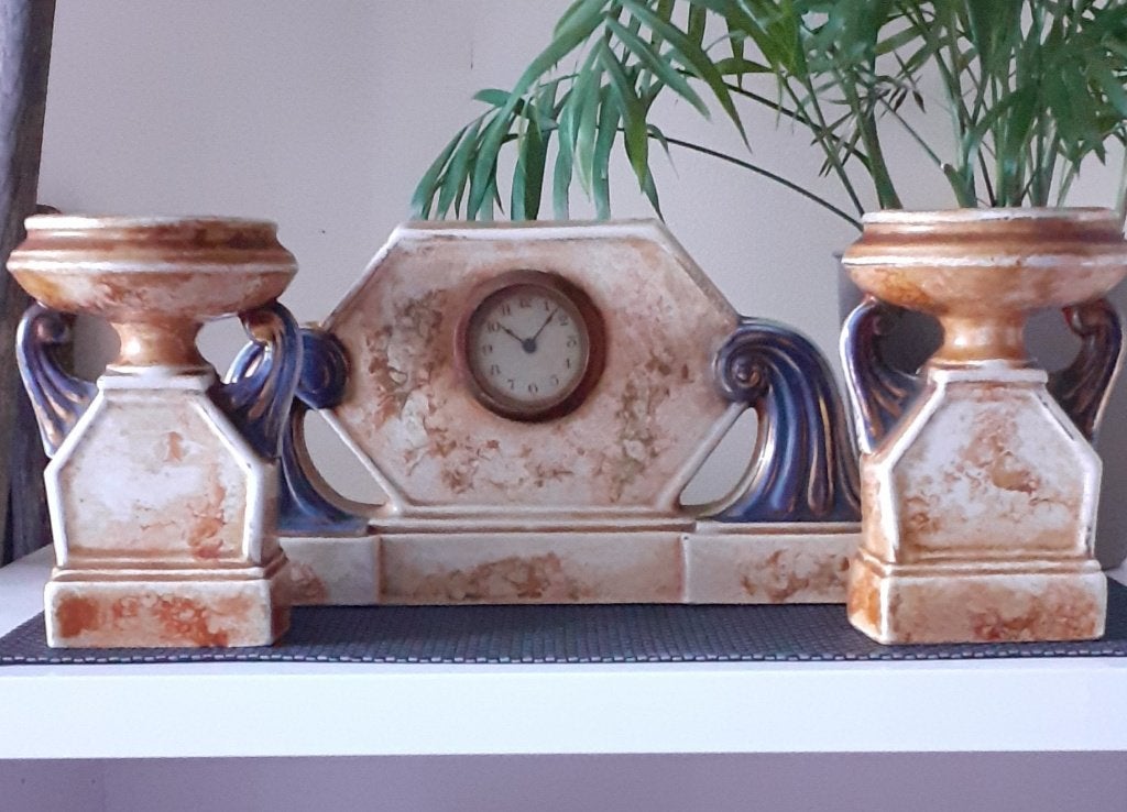 Garniture de cheminée ( 3 pièces ), Antiquités & Art, Enlèvement ou Envoi