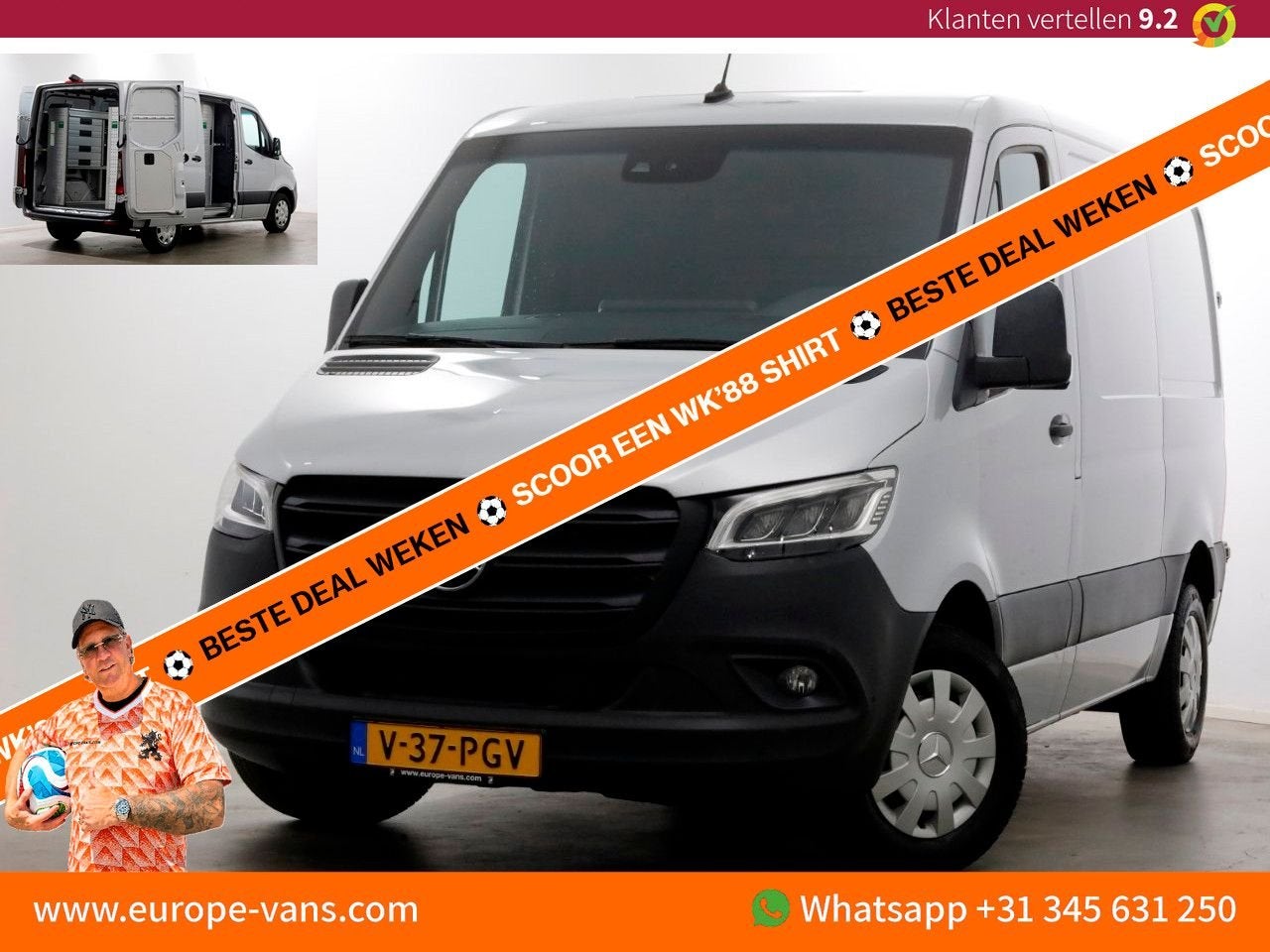 Mercedes-Benz Sprinter 314 CDI 143pk 9G Automaat L1H1 LED/AC, Autos, Argent ou Gris, Achat, Entreprise, Carnet d'entretien