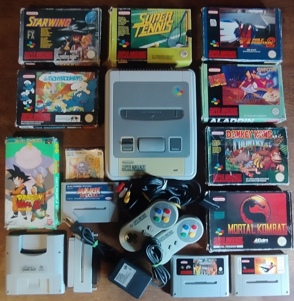 Super Nintendo (SNES) + Jeux – Pack rétro complet, Enlèvement