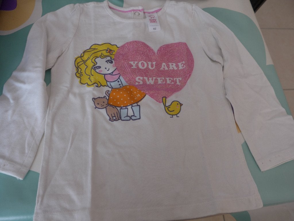 T-shirt met lange mouwen, Enfants & Bébés, Enlèvement ou Envoi, Utilisé, Fille, Chemise ou À manches longues