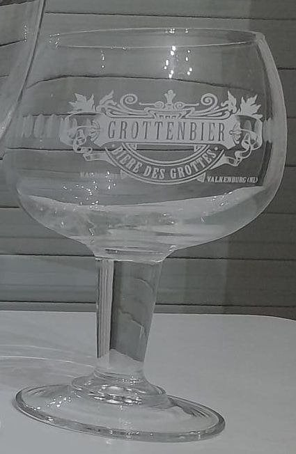 Vintage Grottenbier glas – Pierre Celis (Kanne / Valkenburg), Ophalen, Zo goed als nieuw, Glas of Glazen, Overige merken