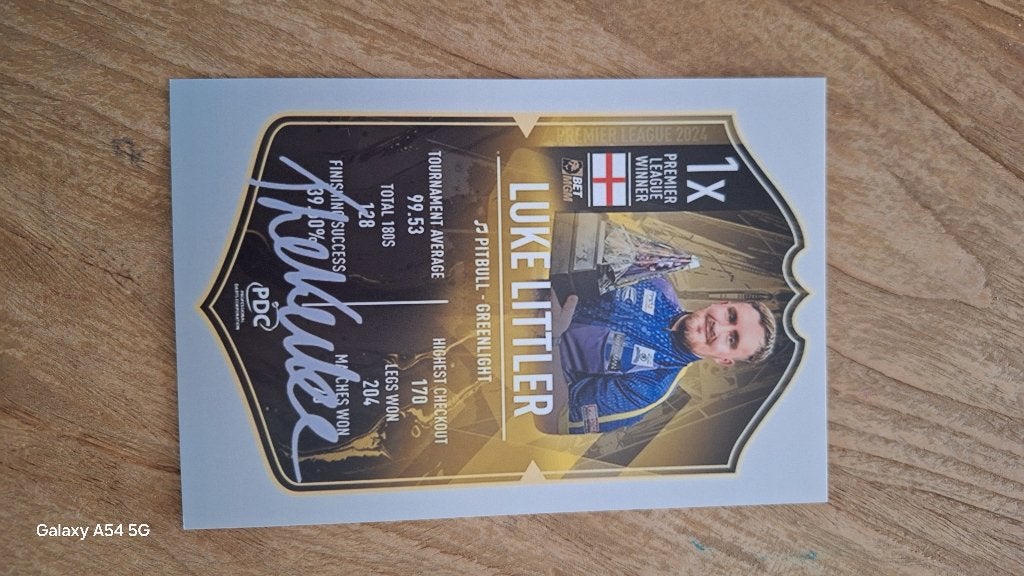 Photo dédicacée (impression) ; Luke Littler # Darts, Enlèvement ou Envoi, Neuf, Autres types