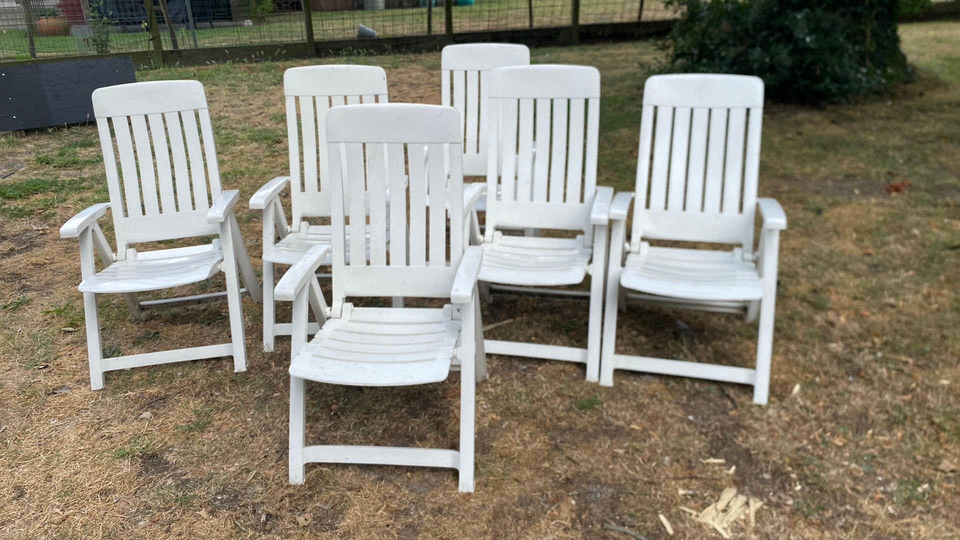 6 tuinstoelen, Ophalen, Zo goed als nieuw