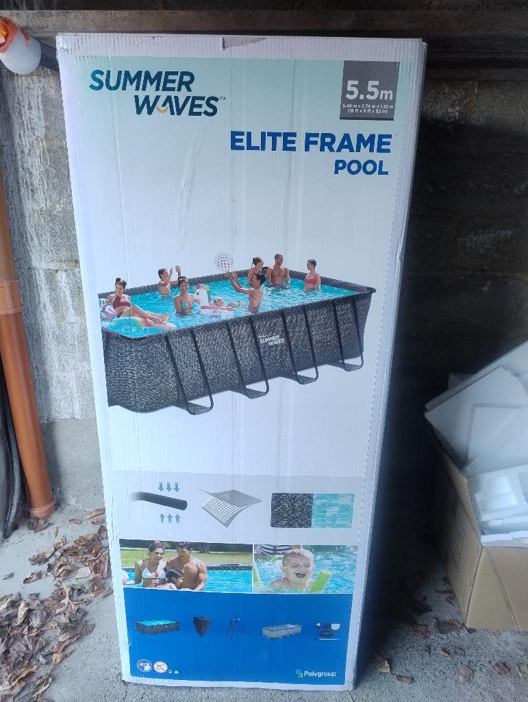 Elite Frame Pool 5,5m incl. filter, Neuf, Enlèvement, Rectangulaire, 400 cm ou plus
