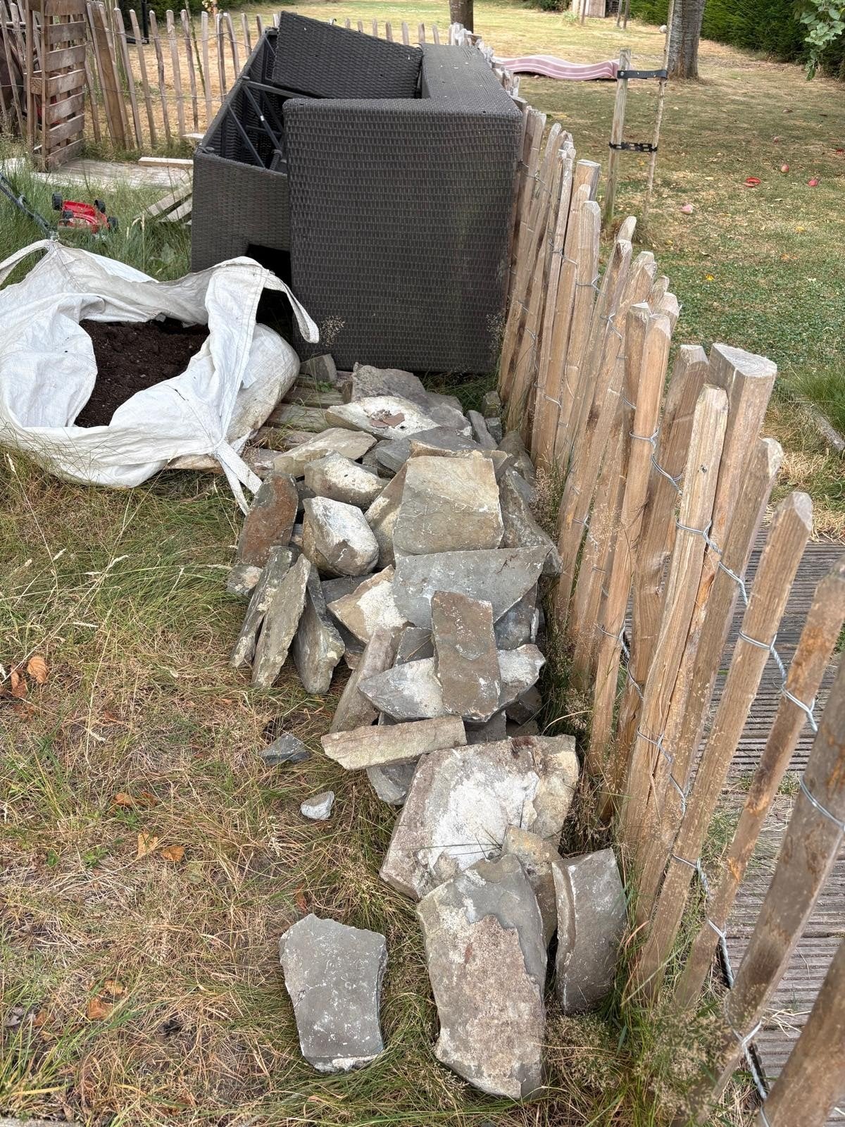 Mooie partij natuursteen flagstones / polygonen, Tuin en Terras, Ophalen, Overige materialen, Gebruikt, Overige typen