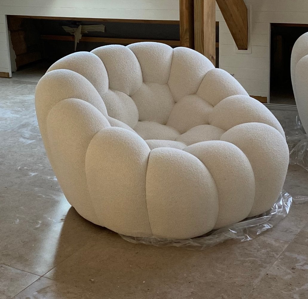 2x Fauteuil Roche Bobois BUBBLE en ivoire, Enlèvement, Utilisé, Tissus
