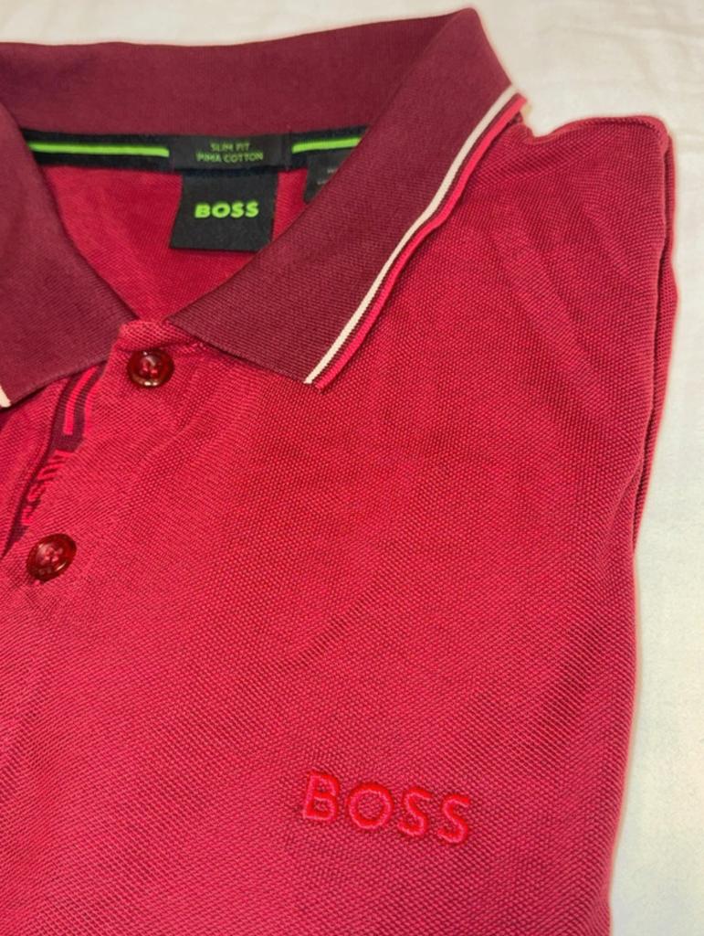 BOSS Polo t-shirt Homme - M - trés bon état, Enlèvement, Comme neuf, Taille 48/50 (M), Rouge