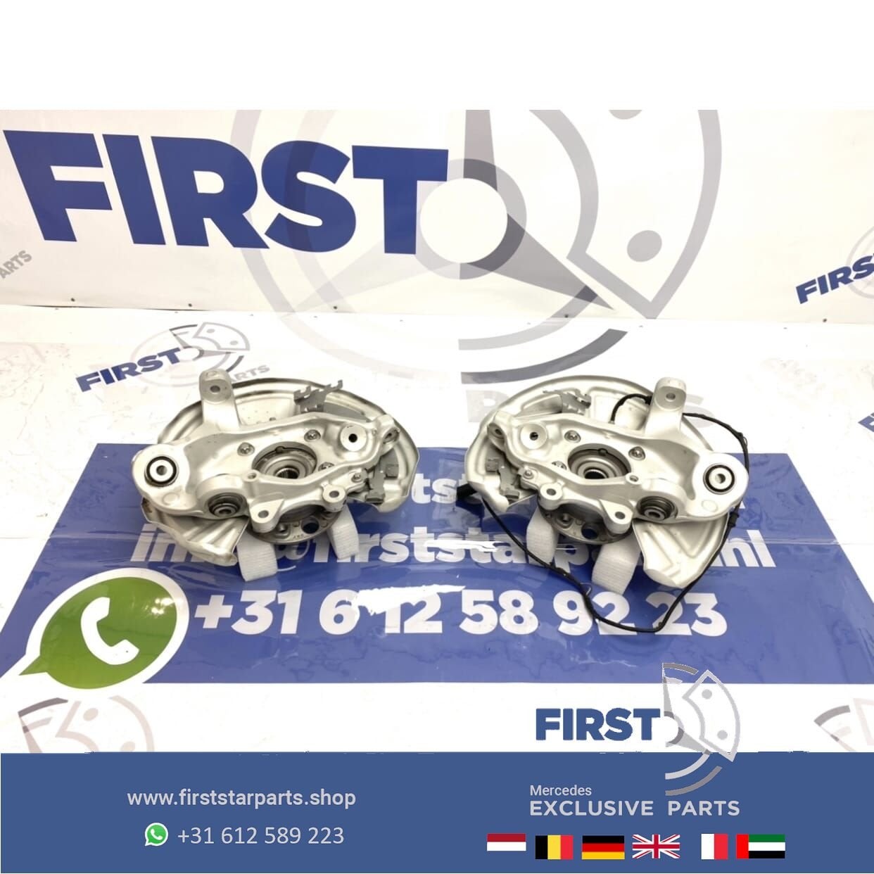 W205 C63 C63s AMG FUSEE WIELLAGER LINKS + RECHTS ACHTER SET, Gebruikt, -, Ophalen of Verzenden, -