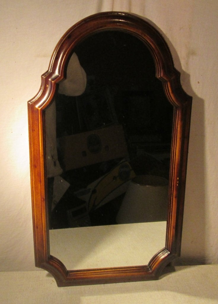 Prachtige Retro Houten Spiegel - 75x43, Huis en Inrichting, Ophalen of Verzenden, Zo goed als nieuw