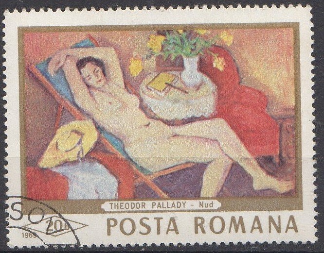 Roemenië - "Naakt" - Theodor Pallady - 1969, Verzenden, Gestempeld
