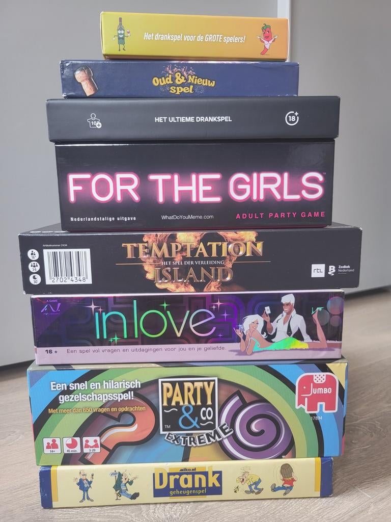 Party games bundle – drankspellen & gezelschapsspellen (8st), Enlèvement
