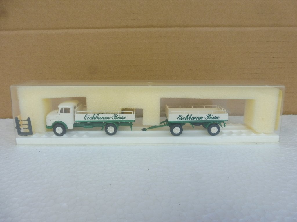 1:87 Brekina 9013 Mercedes Benz L 322 Eichbaum Biere, Enlèvement ou Envoi, Comme neuf, Bus ou Camion, Brekina