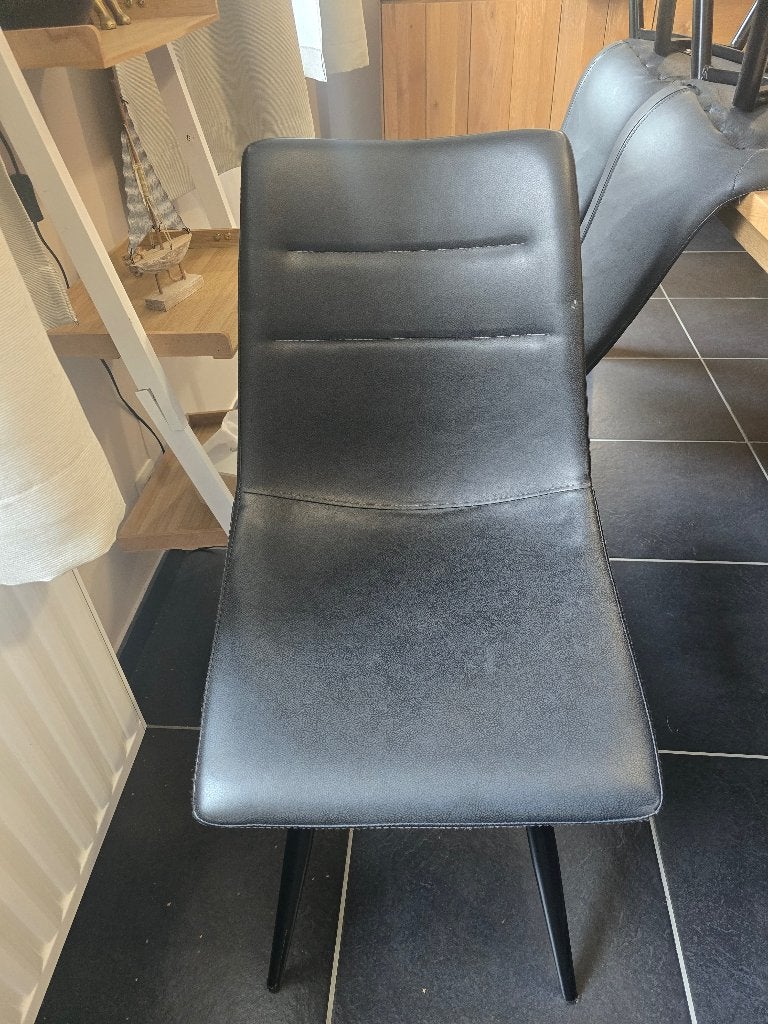8 chaises, Simili cuir, Enlèvement, Autres matériaux, Noir