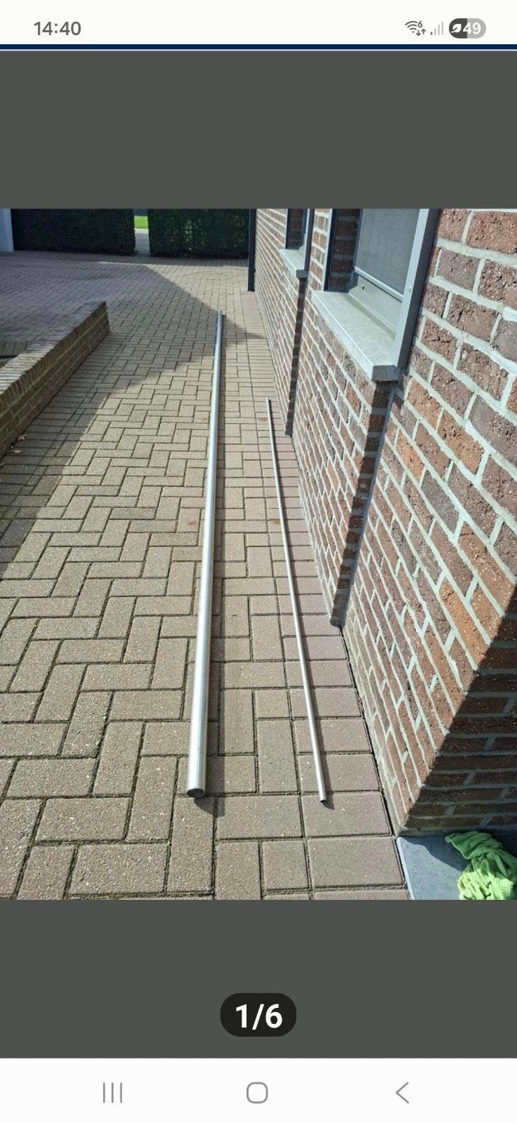 2 nieuwe inox rvs 304 buizen 6meter lengte, Enlèvement