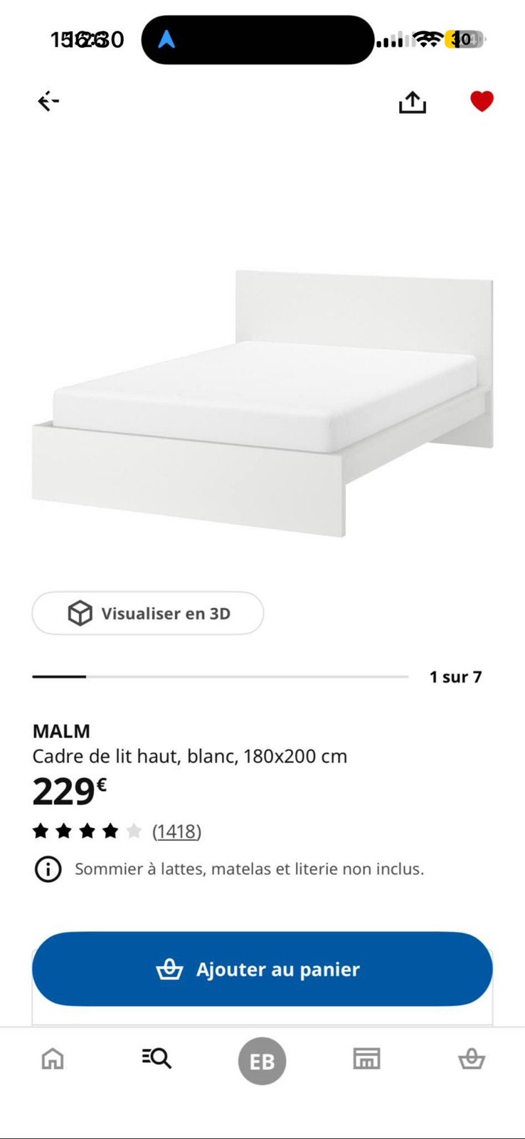 Lit 180x200 - demonté, Maison & Meubles, Queen size, Comme neuf, 180 cm, 200 cm
