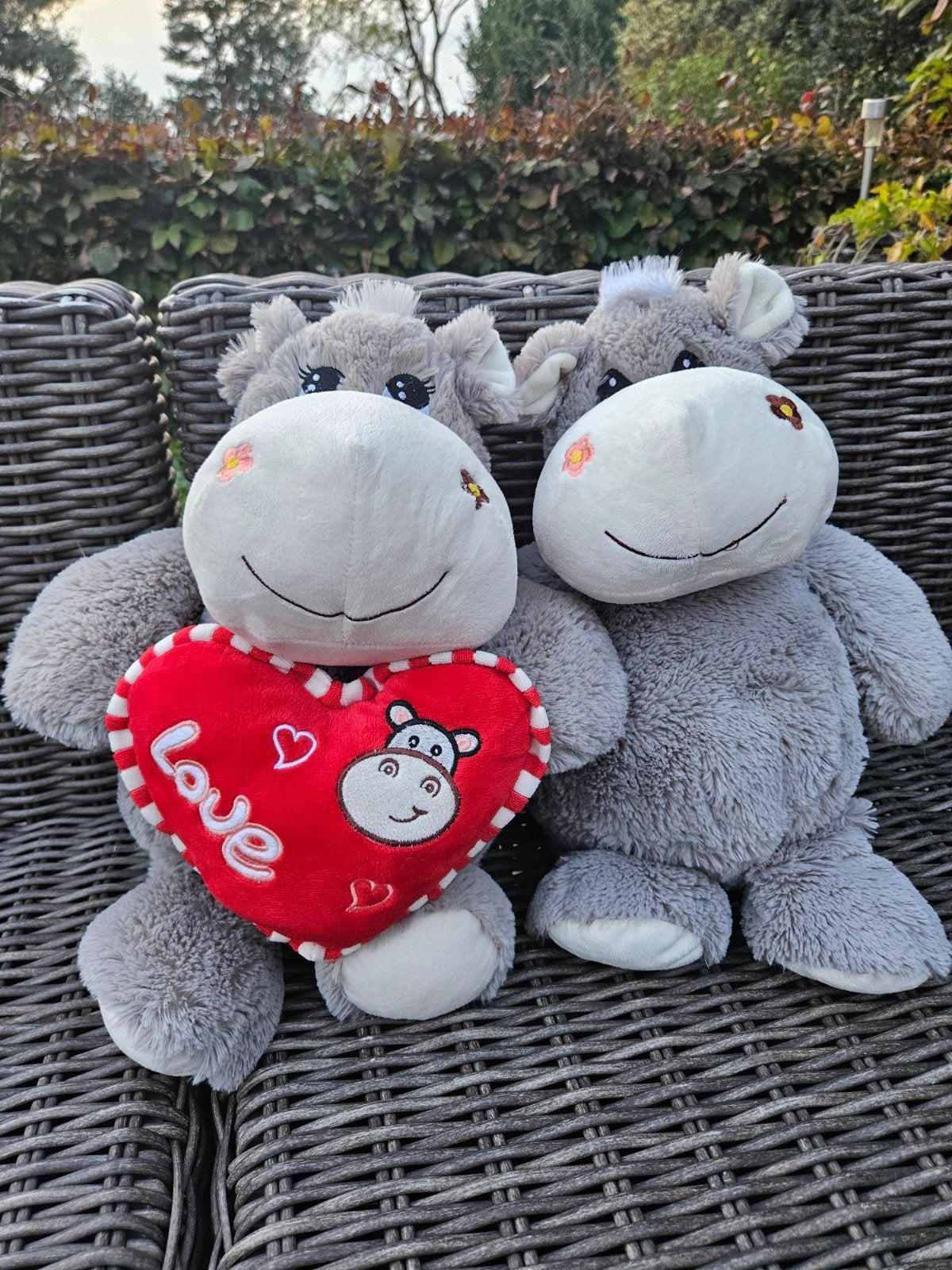 duo knuffels nijlpaardjes, Kinderen en Baby's, Ophalen, Zo goed als nieuw