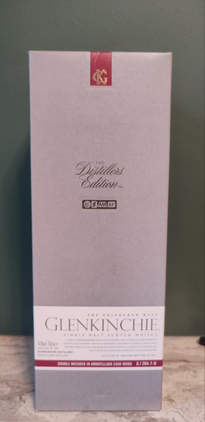 Glenkinchie distillers edition, Enlèvement