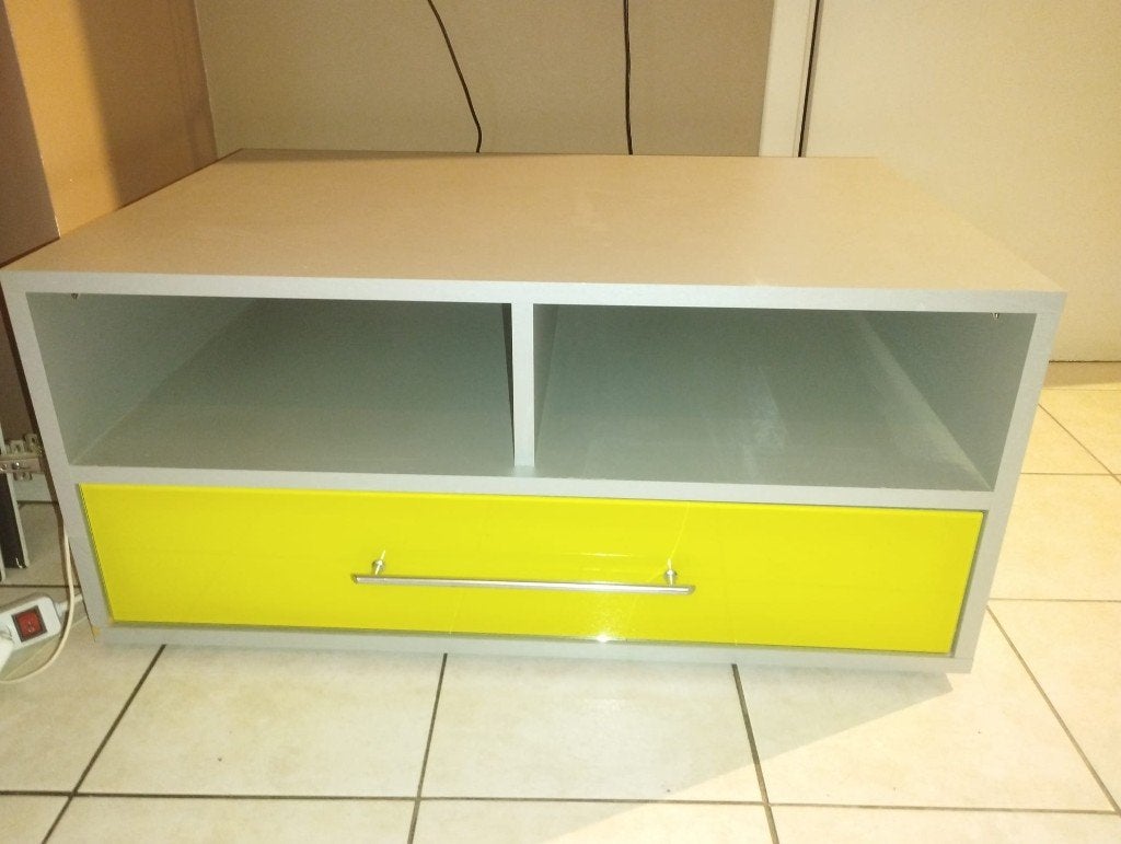 Tv-meubel, Huis en Inrichting, Ophalen, Gebruikt, Glas