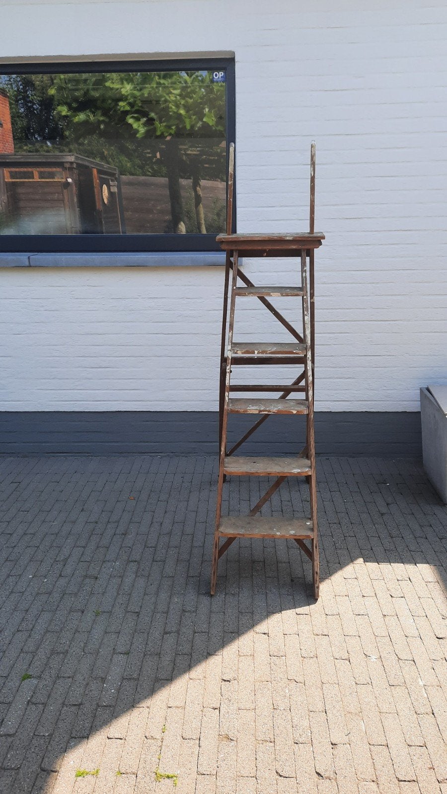 Oud houten ladder, Ophalen