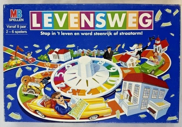 Jeu de société MB Levensweg complet, jeu de société vintage, Hobby & Loisirs créatifs, 1 ou 2 joueurs, Envoi, Comme neuf, MB spelen