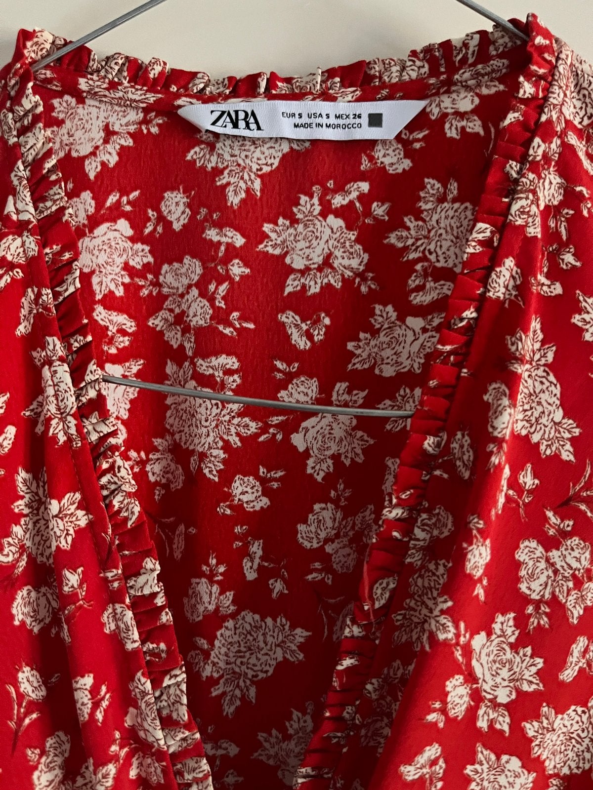 Rood lang kleed merk Zara maat S, Ophalen of Verzenden, Zo goed als nieuw, Maat 36 (S), Rood