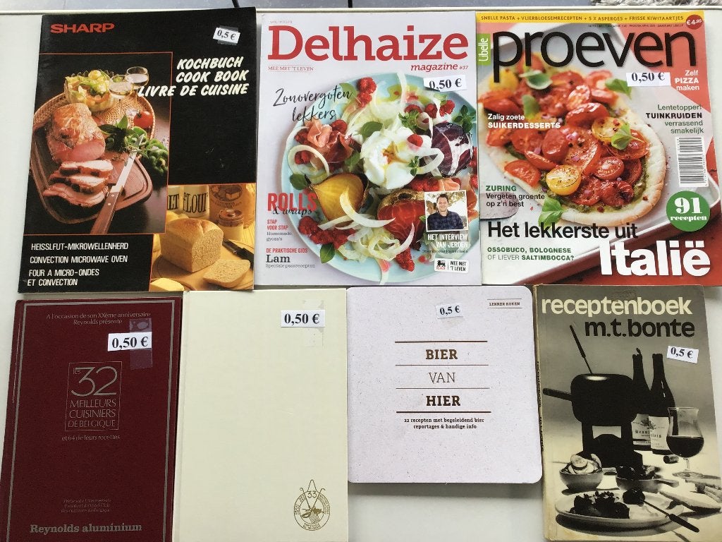 31 livres de cuisine à 0,50 euro ou 0,20 euro, Enlèvement ou Envoi, Comme neuf