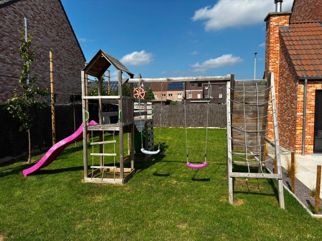 Groot houten speeltoestel TE KOOP, Ophalen, Zo goed als nieuw, Schommel