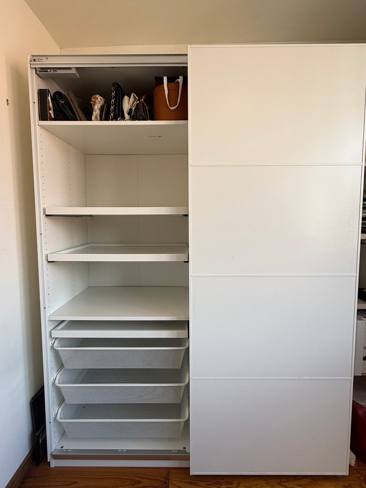 PAX kast indeling + schuifdeuren (spiegel) voor 150x66x202, Huis en Inrichting, Ophalen, 100 tot 150 cm, 50 tot 75 cm, Met lade(s)
