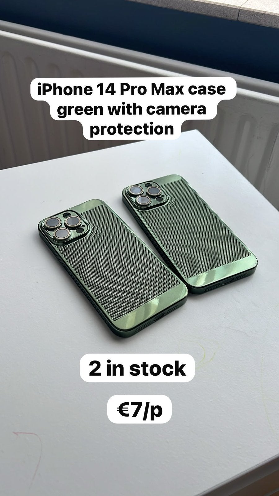 Coque verte pour iPhone 14 Pro Max avec protection caméra, Enlèvement, Neuf, Housse ou Sac