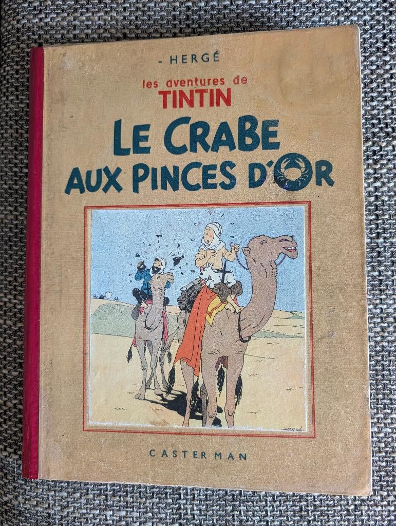 tintin le crabe aux pinces d'or eo a13 1941 pinces vers bas, Gelezen, Eén stripboek, Ophalen of Verzenden, Hergé