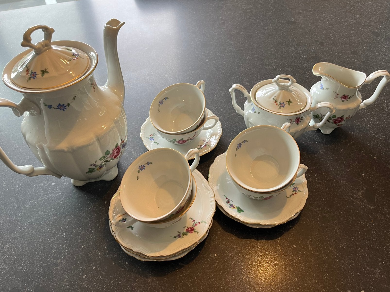 Grootmoeders koffieset, Antiek en Kunst, Ophalen