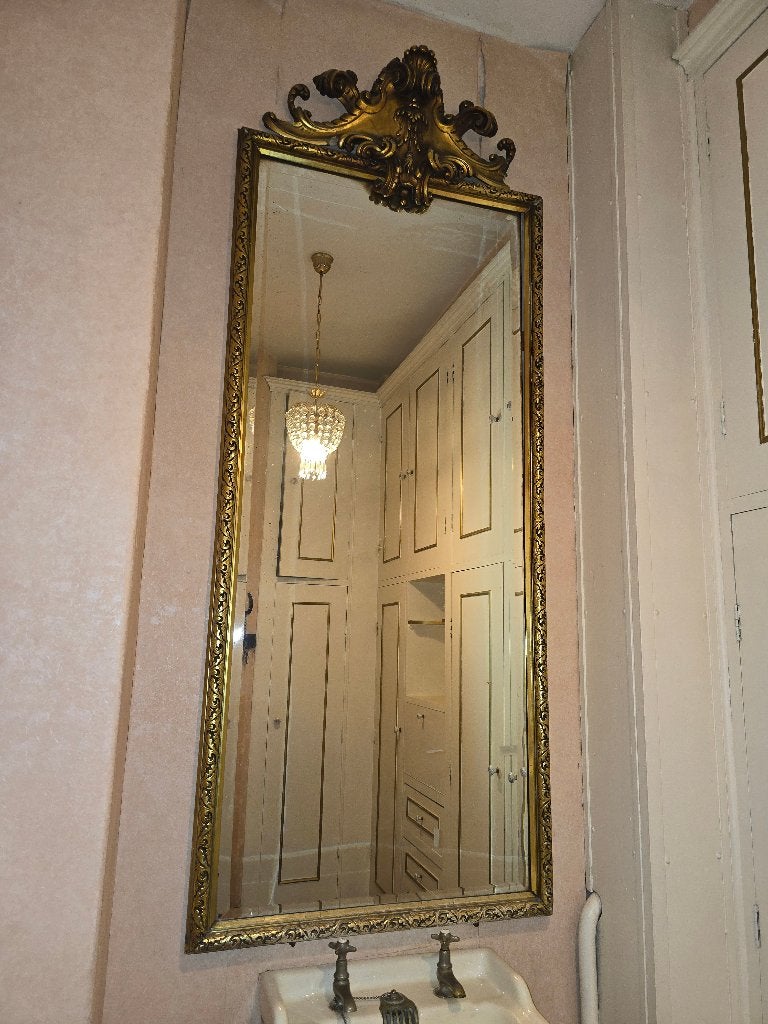 Grand miroir ancien avec dorures, Enlèvement