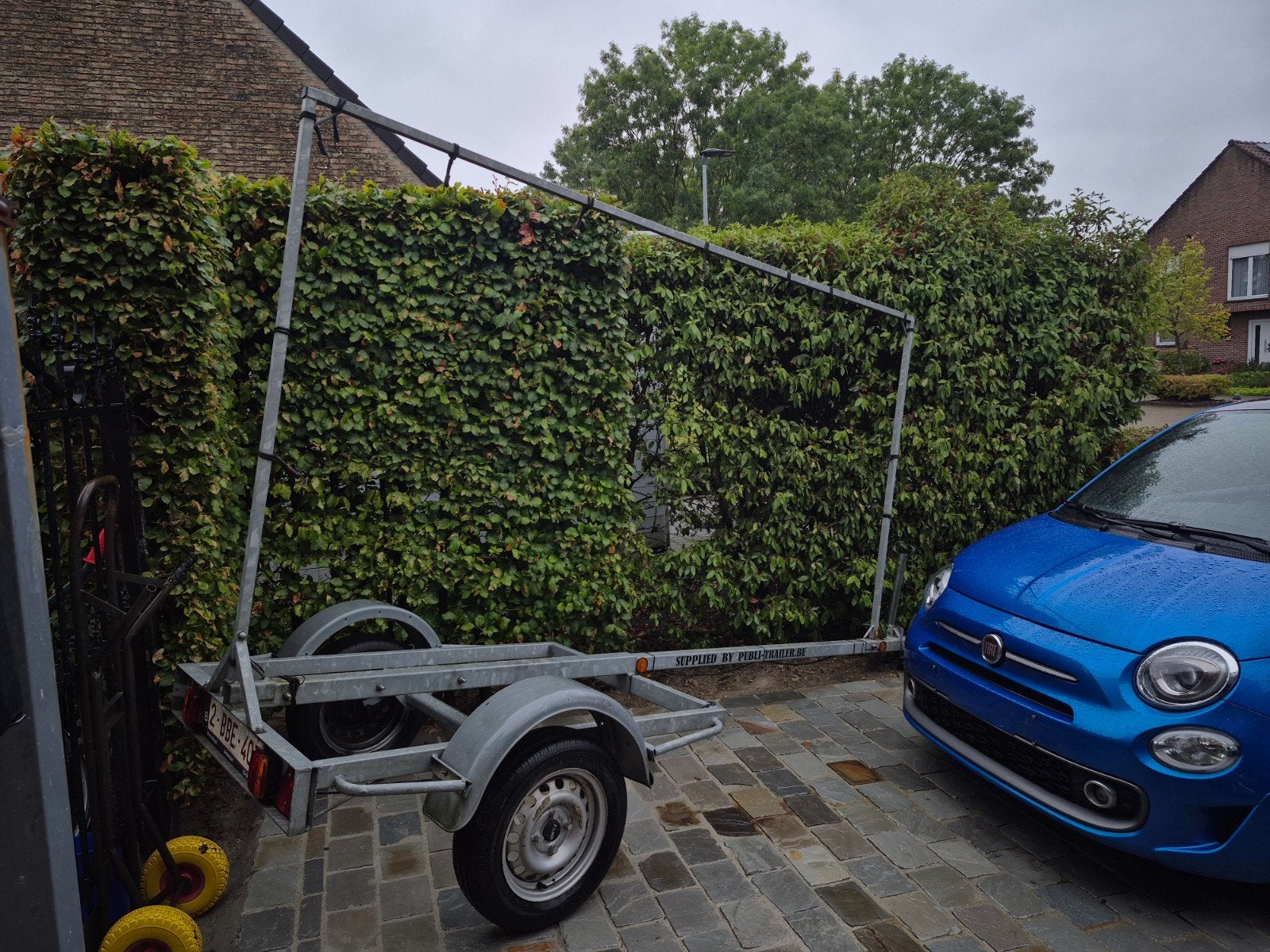 reclame aanhangwagen, Ophalen